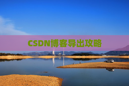 CSDN博客导出攻略